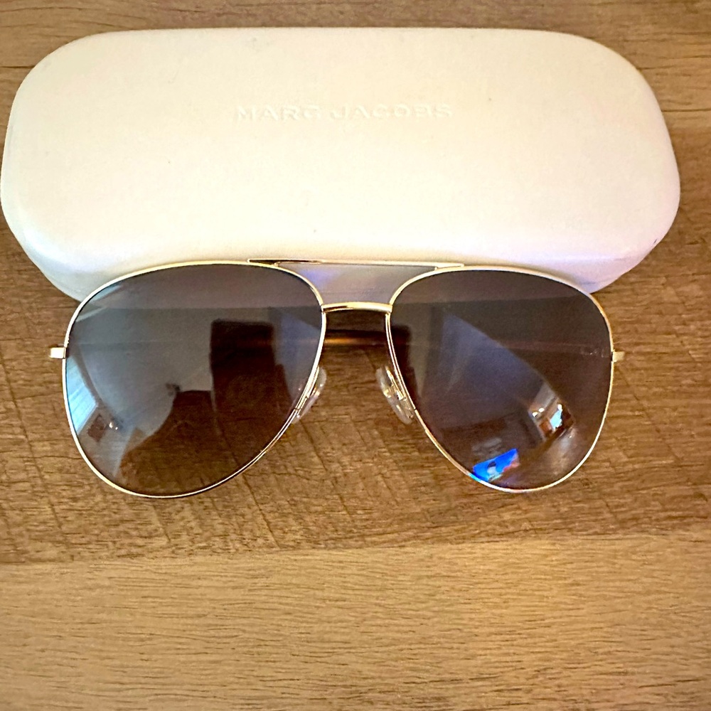 Marc Jacobs gold aviator sunglasses….